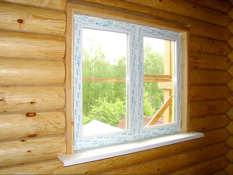 Как установить пластиковые окна в деревянном доме фото