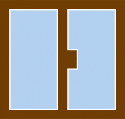 Пример Коричневые окна